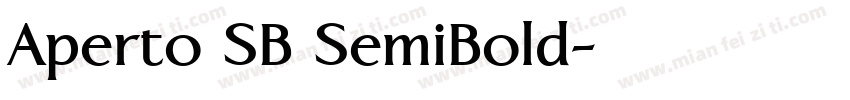 Aperto SB SemiBold字体转换
